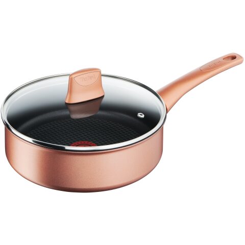 Tefal Chef Delight Copper Sautepan 24Cm + Lid تيفال مقلاة نحاسية شيف ديلايت 24 سم + غطاء