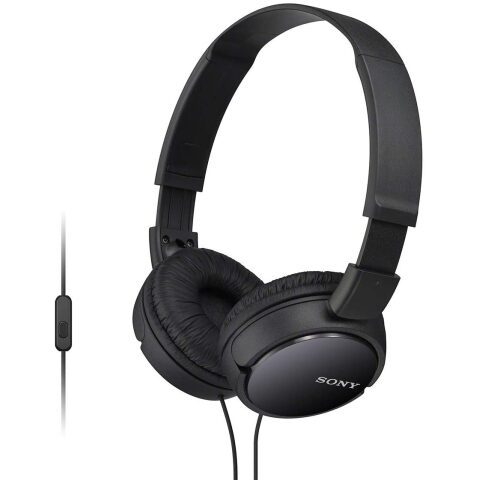 SONY Stereo Headphone with Mic Black MDR-ZX110AP سماعة رأس سوني ستريو مع ميكروفون لون أسود