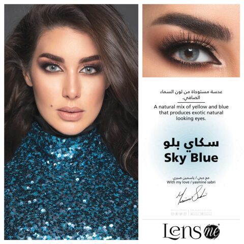 lens me sky blue lens inspired by the color of the clear sky لنس مي سكاي بلو عدسة مستوحاة من لون السماء الصافي