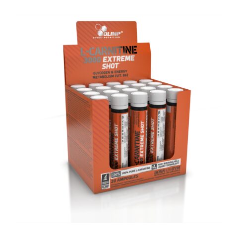 OLIMP L-CARNITINE 3000 EXTREME SHOT - 20 AMPOULES اولمب ل - كارنتين 3000 اكستريم شوت 20 عبوة