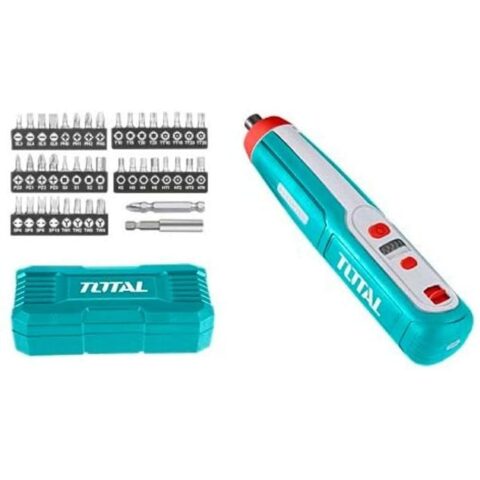 Lithium-Ion cordless screwdriver volt 4 TSDLI0403 مفك شحن 4 فولت مع 42 قطعة إكسسوارات