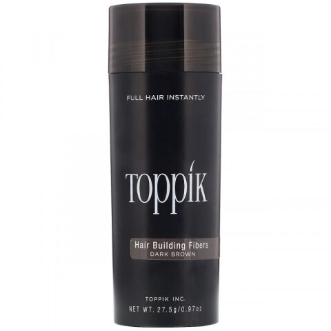 Toppik Hair Building Dark Brown Fibers 27.5 g توبيك الياف بناء الشعر 27.5 غم لون بني غامق