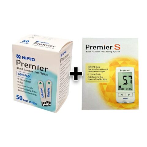 Nipro Premier S Blood Glucose Monitoring System NP-R19 نيبرو نظام مراقبة وقياس نسبة السكر في الدم