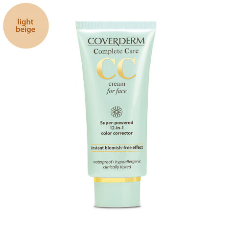 COVERDERM CC Cream For Face SPF25 Light Beige 40ml كوفيرديرم كريم CC للوجه بعامل وقاية من الشمس 25 بيج فاتح 40 مل