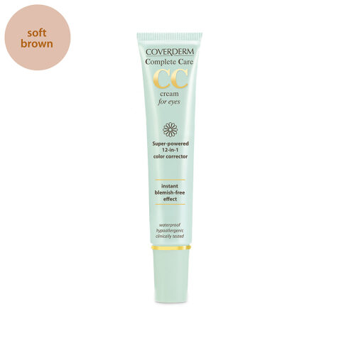 COVERDERM CC Cream For Eyes SPF25 Soft Brown 15ml كوفير ديرم كريم العنايه الكامله سي سي للعين 15مل