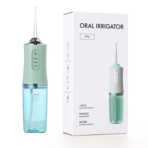 Oral Irrigator Portable Dental Water Flosser USB Rechargeable Water 4 Jet Tip 220ml 3 Modes IPX7 جهاز الري بالفم جهاز تنظيف الأسنان بالماء القابل لإعادة الشحن USB طرف نفاث 220 مل 3 أوضاع