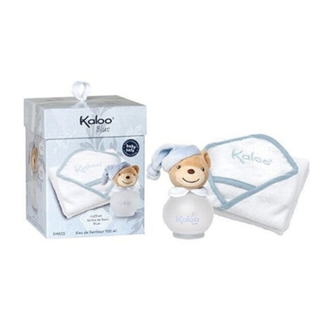 Kaloo blue hooded bath towel set 100ml كالو بلو طقم مع منشفة استحمام بقبعة 100مل