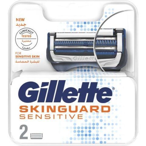 Gillette SkinGuard Sensitive Razor Blade Refills 2 pieces جيليت شفرات حلاقة سكين جارد للبشرة الحساسة 2 قطع