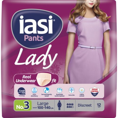 Iasi Lady Pants No.3 Medium 12 pcs اياسي - فوط نسائية للكبار حجم وسط رقم 3 عدد 12 فوطة