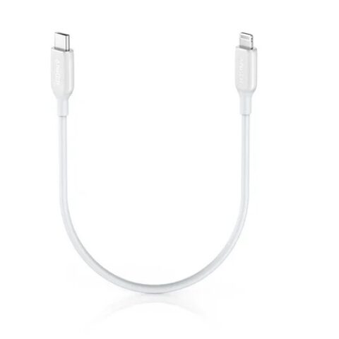 Anker Power line 111 cable USB C to lightning 30cm white A8831H21 انكر كابل باور لاين 111 يو اس بي ايه لايتنينغ 30سم ابيض