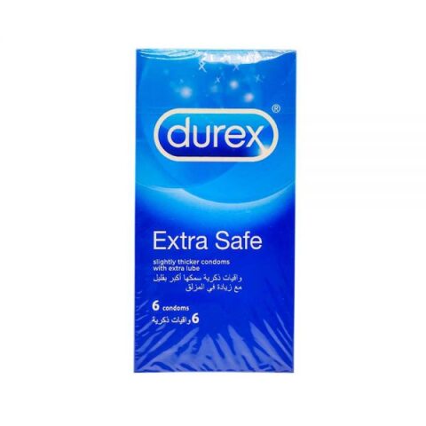 Durex extra safe condoms 6pieces ديوركس واقي اكسترا سيف 6 قطع