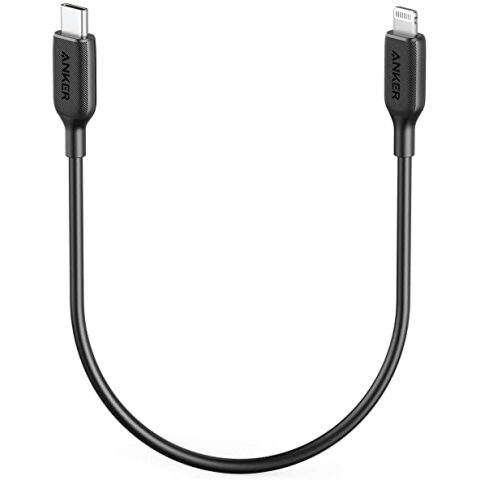 Anker Power line 111 cable USB C to lightning 30cm black A8831H11 انكر كابل باور لاين 111 يو اس بي ايه لايتنينغ 30سم اسود