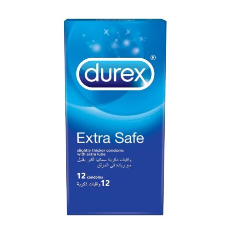 Durex extra safe condoms 12pieces ديوركس واقي اكسترا سيف 12قطعة