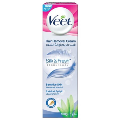 Veet hair removal cream for sensitive skin 100gm فيت كريم ازالة الشعر للبشرة الحساسة 100غرام