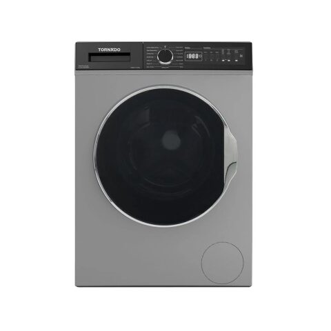 TORNADO Washing Machine Fully Automatic 10 Kg, 6 Kg Dryer, Silver TWV-FN1014SLDA غسالة تورنيدو فول أوتوماتيك 10 كيلو نشافة 6 كيلو فضي