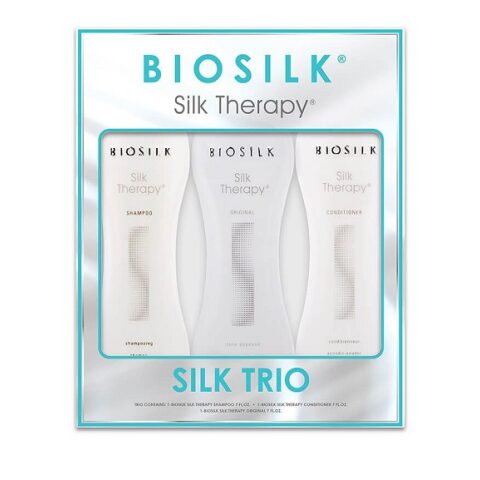 Biosilk 3 Piece Silk Therapy Shampoo Conditioner and Serum Kit 355ml بيوسيلك طقم معالج بالحرير شامبو بلسم و سيروم 355مل