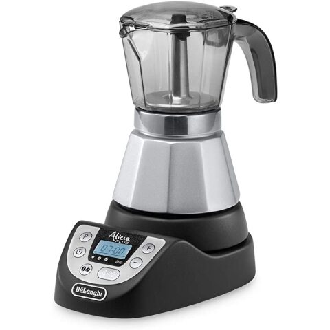 De'longhi EMKP42.B Alicia Plus - Electric Moka Coffee Machine, 450W ديلونجي ماكينة صنع قهوة الموكا الكهربائية ، 450 واط