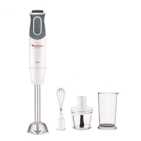 Moulinex DD642110 Optichef Hand Blender, 800W, 10 Speed, White/Gray خلاط يدوي اوبتيشيف 800 واط 10 سرعات من مولينكس ابيض / رمادي