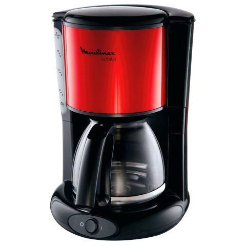 Moulinex coffee machine, 1000 watts, 1.25 liters مولينكس ماكينة صنع القهوة 1000 واط,1.25 لتر لون أحمر