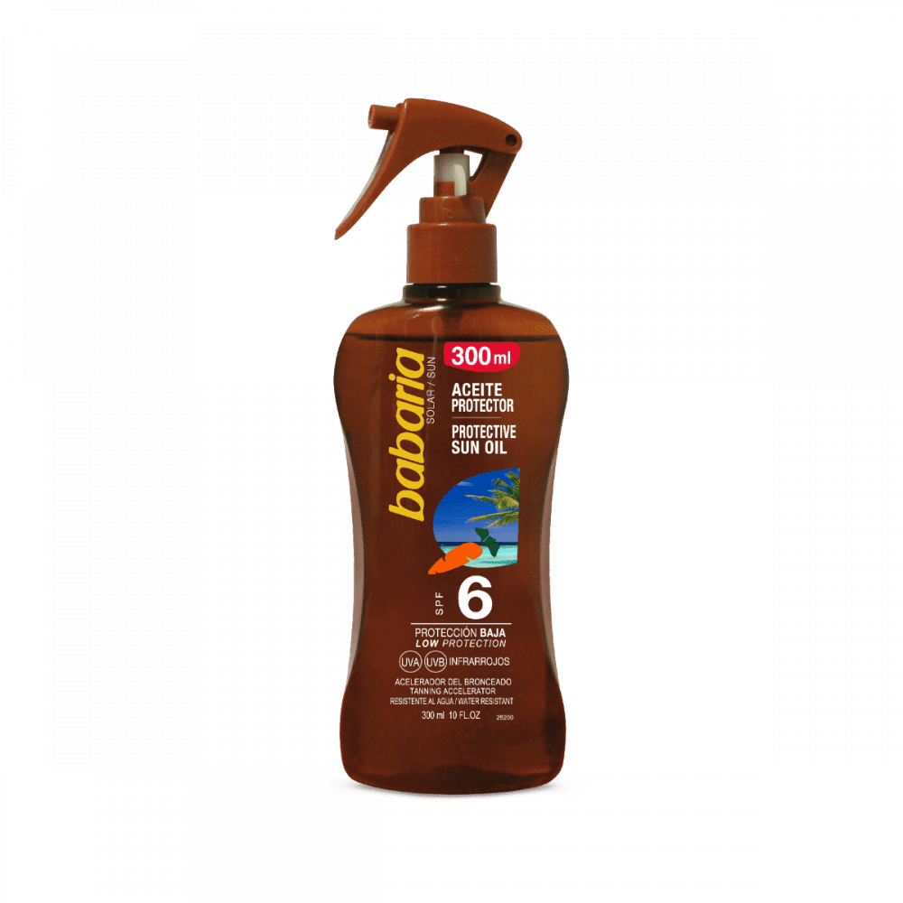 Babaria Tanning Oil SPF6 300ml زيت التسمير من باباريا SPF6 300 مل