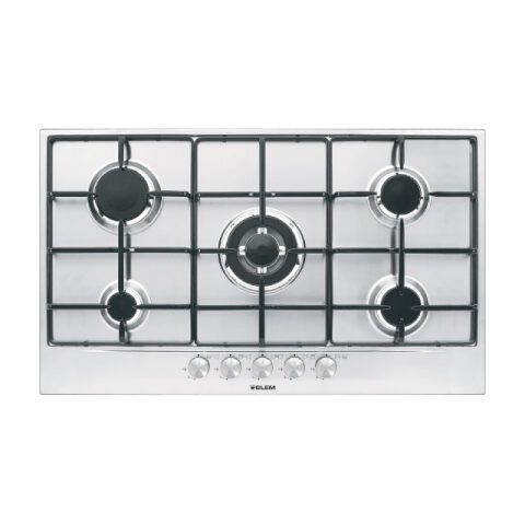 EMILIA Built-in Gas Hob 90cm 5 Burners GT955IX غاز ايميليا بلت ان 90 سم مناصب خفيفة 5 شعلات ستانلس ستيل
