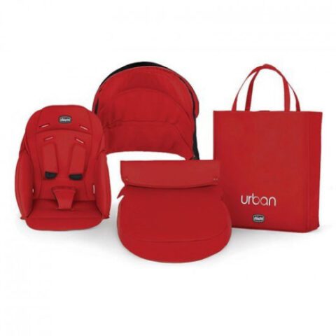 Chicco Urban Stroller Color Pack- Red Wave مجموعة قطع عربة أطفال تشيكو أوربان - أحمر