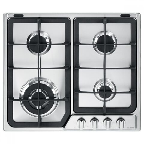 Elba Stainless Steel Gas Hob Built In 60 Cm EF65-445 XD طباخ البا غاز بلت ان 60 سم ستانلس ستيل نظام أمان كامل