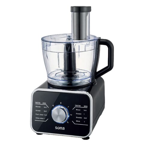 Sona Food Processor 1100 W 3.2 L With Grinder 3 Speed Control SFP-408 محضرة طعام سونا 1100 واط بسعة 3.2 لتر مع مطحنة قهوة و 3 سرعات تحكم