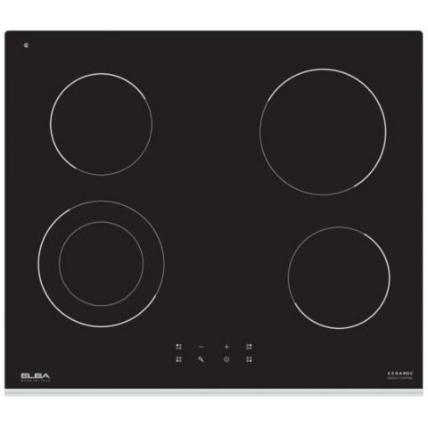 ELBA Electric Hob Built-In Touch Control 60 Cm Vitroceramic EVC 604 XF طباخ البا كهرباء بلت ان مصنوع من ال Vitro-Ceramic المقاوم للحرارة تحكم باللمس
