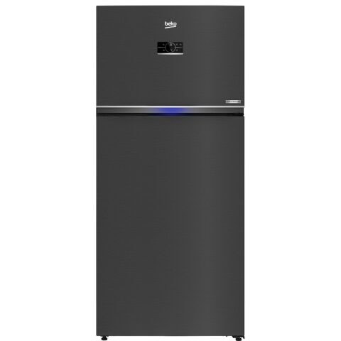 Beko Harvest Fresh Fridge 650 Liter Dark Steel A++ Electronic Display RDNE 700E40XBR ثلاجة بيكو بتقنية هارفست فريش ستانلس ستيل غامق 650 لتر مع شاشة رقمية