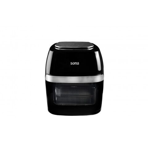 Sona Air Fryer 1800 W 8 Programs 11.6 L With Steel Decoration SAF-9206 B مقلاة سونا الهوائية بقوة 1800 واط 8 برامج 11.6 لتر مع ديكور ستيل
