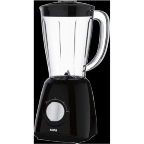 Sona Blender 400 W Plastic Jar Black Color Additional Coffee Grinder SB-2009 خلاط سونا بقوة 400 واط وعاء بلاسيتك 1.5 لتر مع مطحنة قهوة اضافية لون اسود